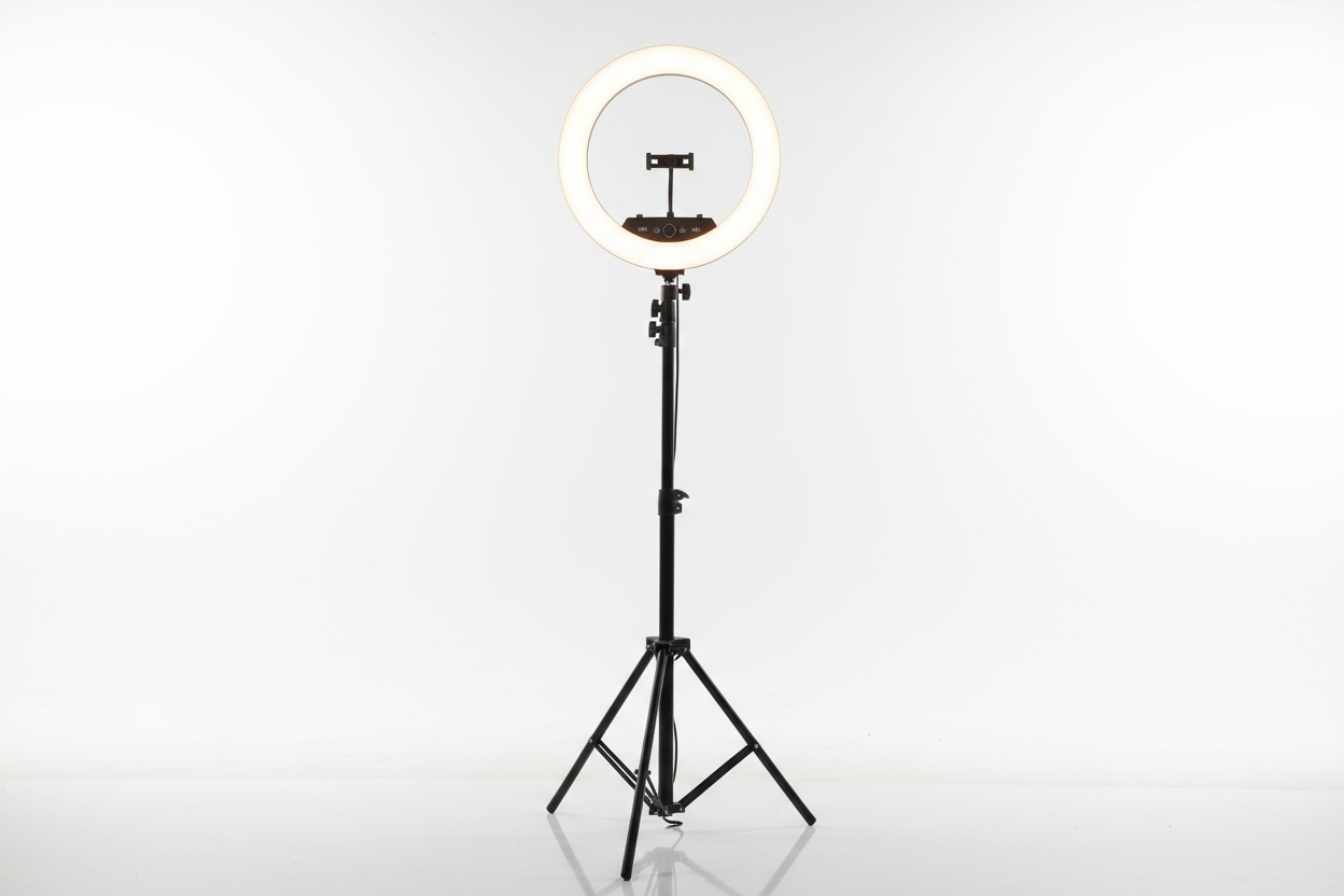 Aro de luz 14" con tripode 210cm